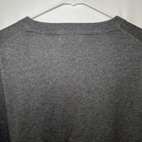 Nautica V Neck Sweater Mens Size XL Gray Long Sleeve Embroidered Logo Knit NWT - Picture 9 of 10